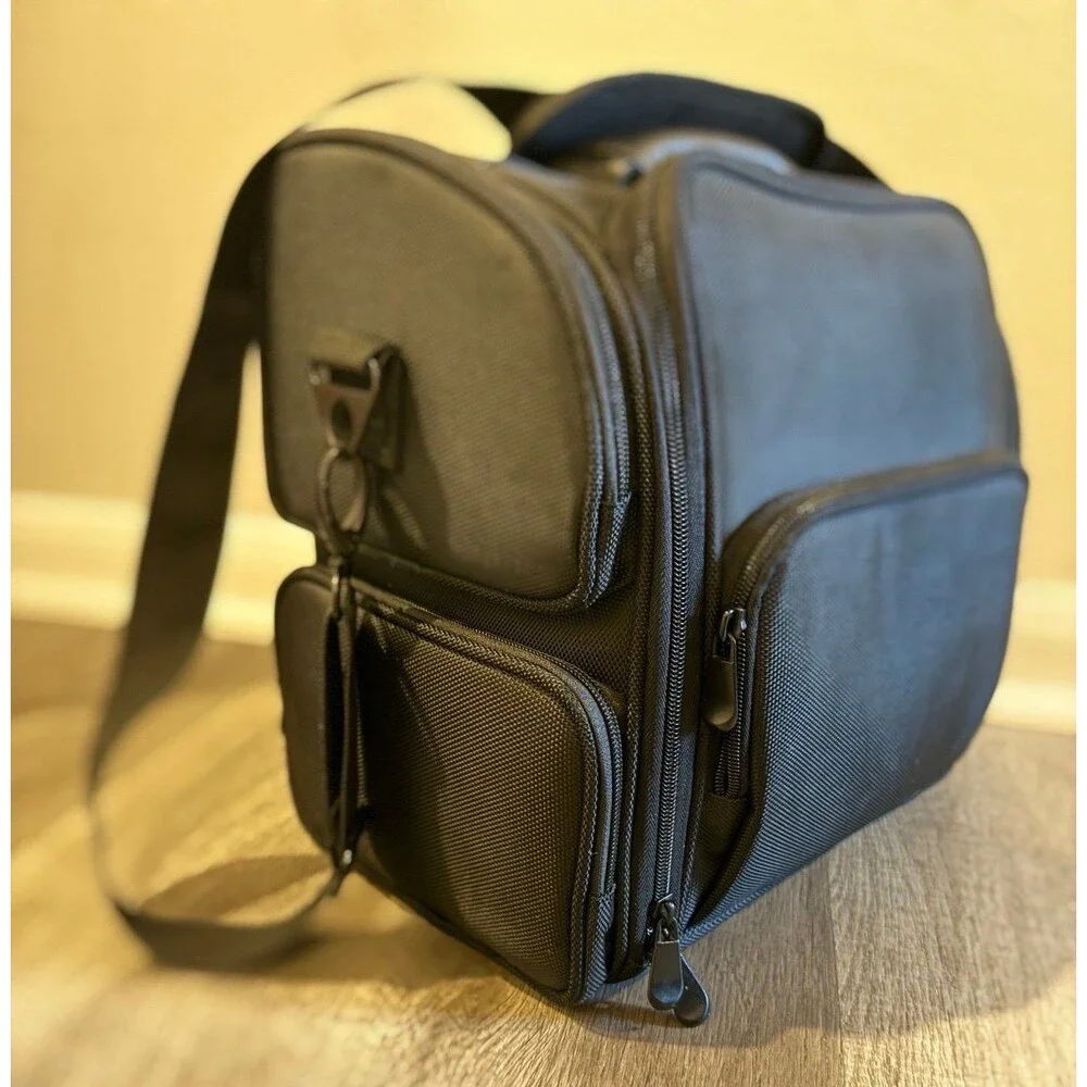 Hk3603 Soft Sided Professional Travel Makeup Case, Nylon Black